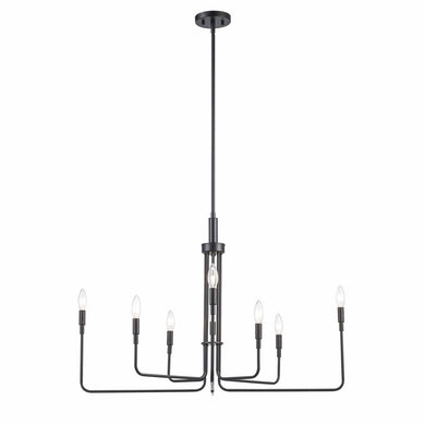 Trans Globe Imports - 11318 BK - Eight Light Chandelier - Charlotte