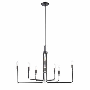 Trans Globe Imports - 11318 BK - Eight Light Chandelier - Charlotte