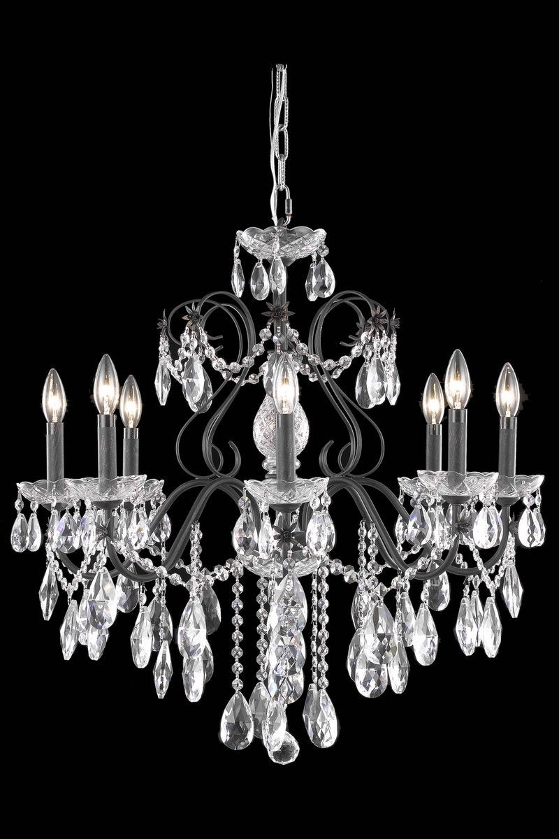 Elegant Lighting - 2016D26DB/RC - Six Light Chandelier - St. Francis