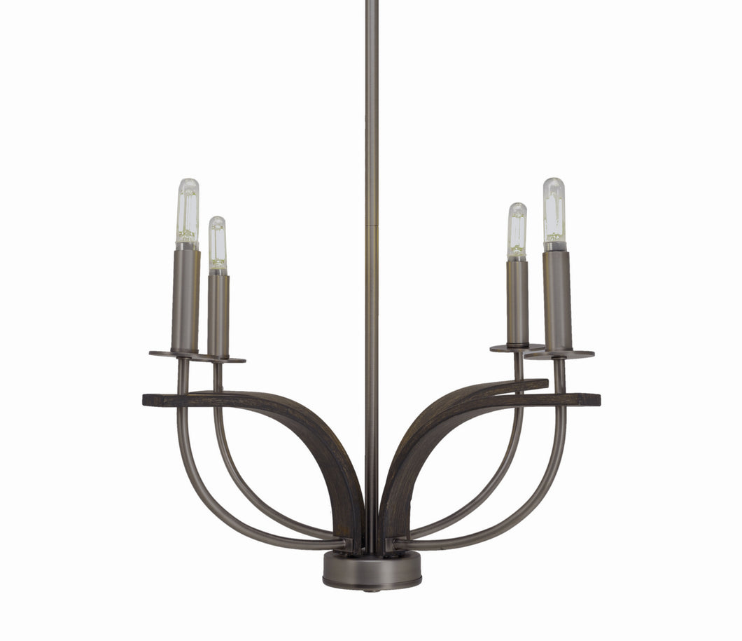 Toltec Lighting - 2904-GPDW - Four Light Chandelier - Monterey