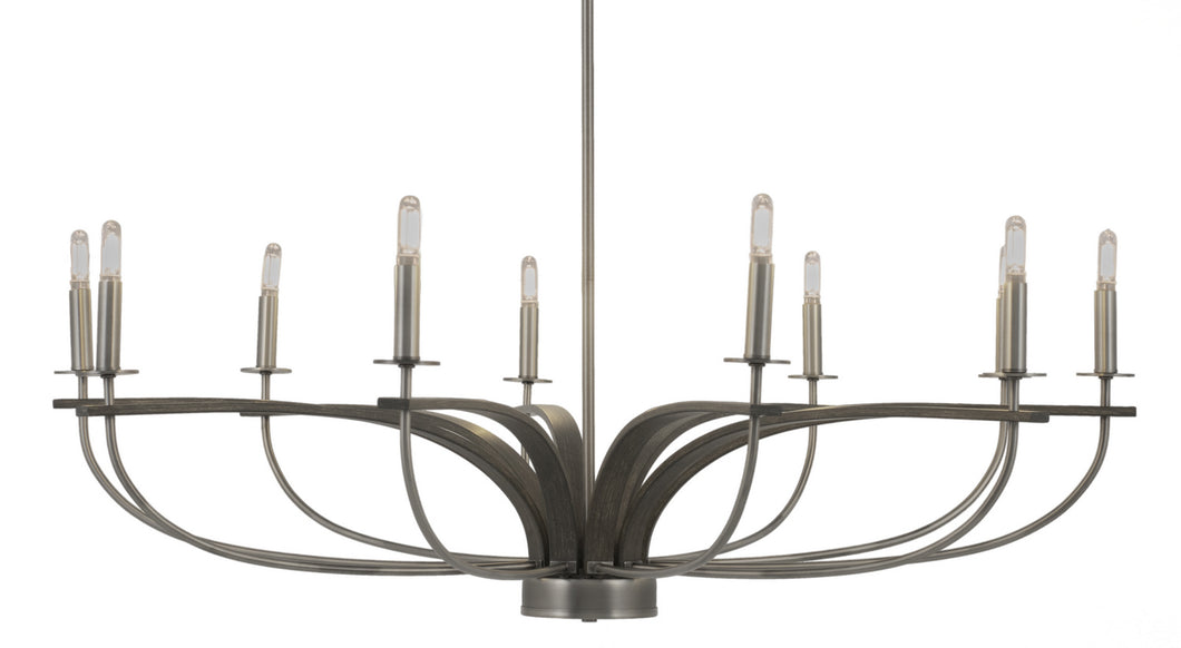 Toltec Lighting - 2910-GPDW - Ten Light Chandelier - Monterey