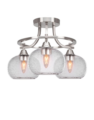 Toltec Lighting - 3417-BN-202 - Three Light Semi-Flush Mount - Paramount