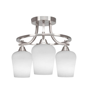 Toltec Lighting - 3417-BN-211 - Three Light Semi-Flush Mount - Paramount