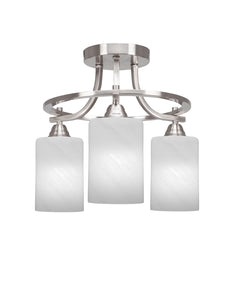 Toltec Lighting - 3417-BN-3001 - Three Light Semi-Flush Mount - Paramount