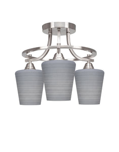 Toltec Lighting - 3417-BN-4032 - Three Light Semi-Flush Mount - Paramount