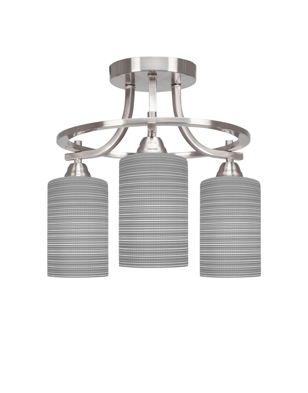 Toltec Lighting - 3417-BN-4062 - Three Light Semi-Flush Mount - Paramount