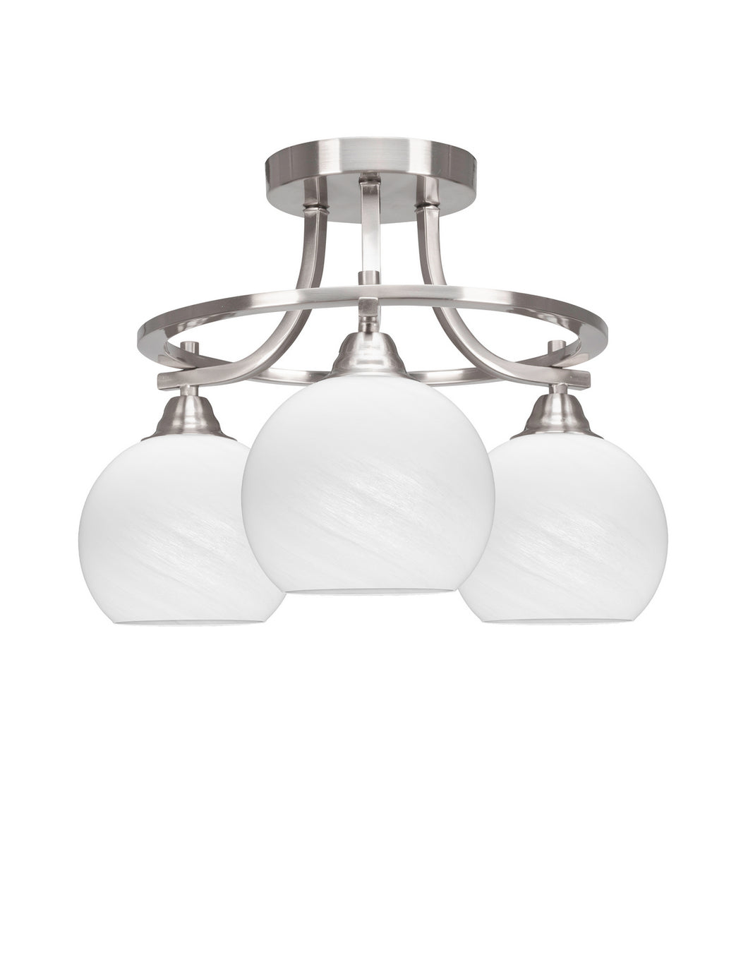 Toltec Lighting - 3417-BN-4101 - Three Light Semi-Flush Mount - Paramount