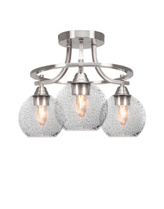 Toltec Lighting - 3417-BN-4102 - Three Light Semi-Flush Mount - Paramount