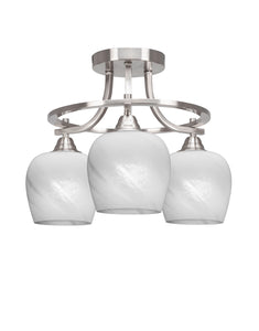 Toltec Lighting - 3417-BN-4811 - Three Light Semi-Flush Mount - Paramount