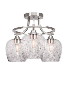 Toltec Lighting - 3417-BN-4812 - Three Light Semi-Flush Mount - Paramount