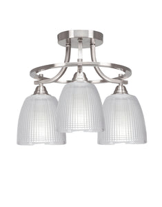 Toltec Lighting - 3417-BN-500 - Three Light Semi-Flush Mount - Paramount