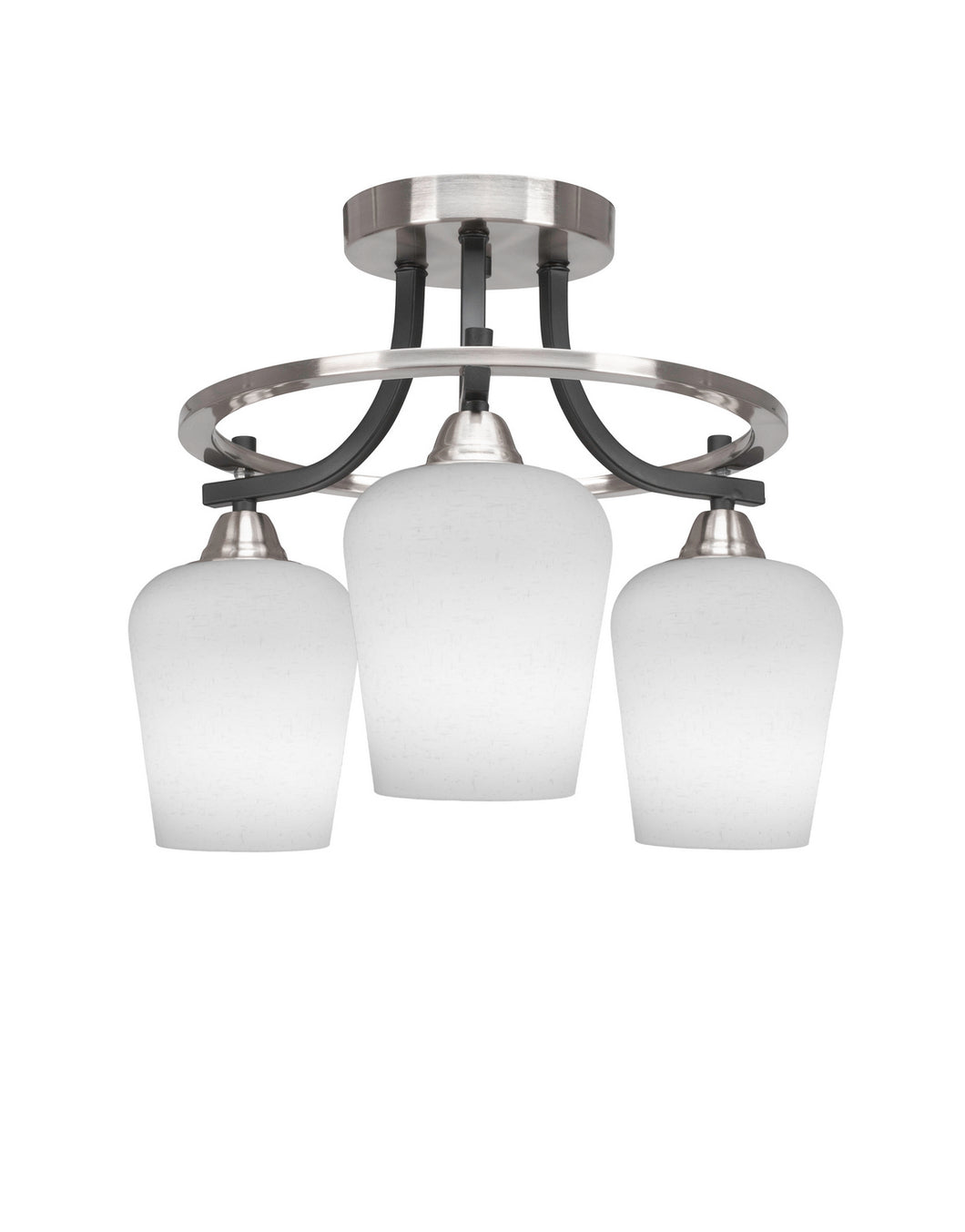 Toltec Lighting - 3417-MBBN-211 - Three Light Semi-Flush Mount - Paramount