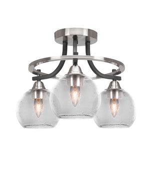 Toltec Lighting - 3417-MBBN-4100 - Three Light Semi-Flush Mount - Paramount