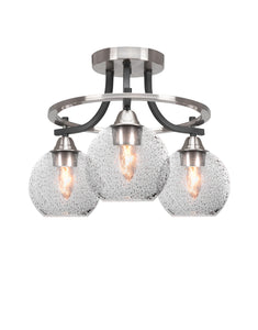 Toltec Lighting - 3417-MBBN-4102 - Three Light Semi-Flush Mount - Paramount