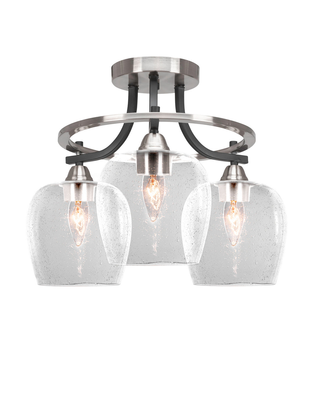 Toltec Lighting - 3417-MBBN-4810 - Three Light Semi-Flush Mount - Paramount