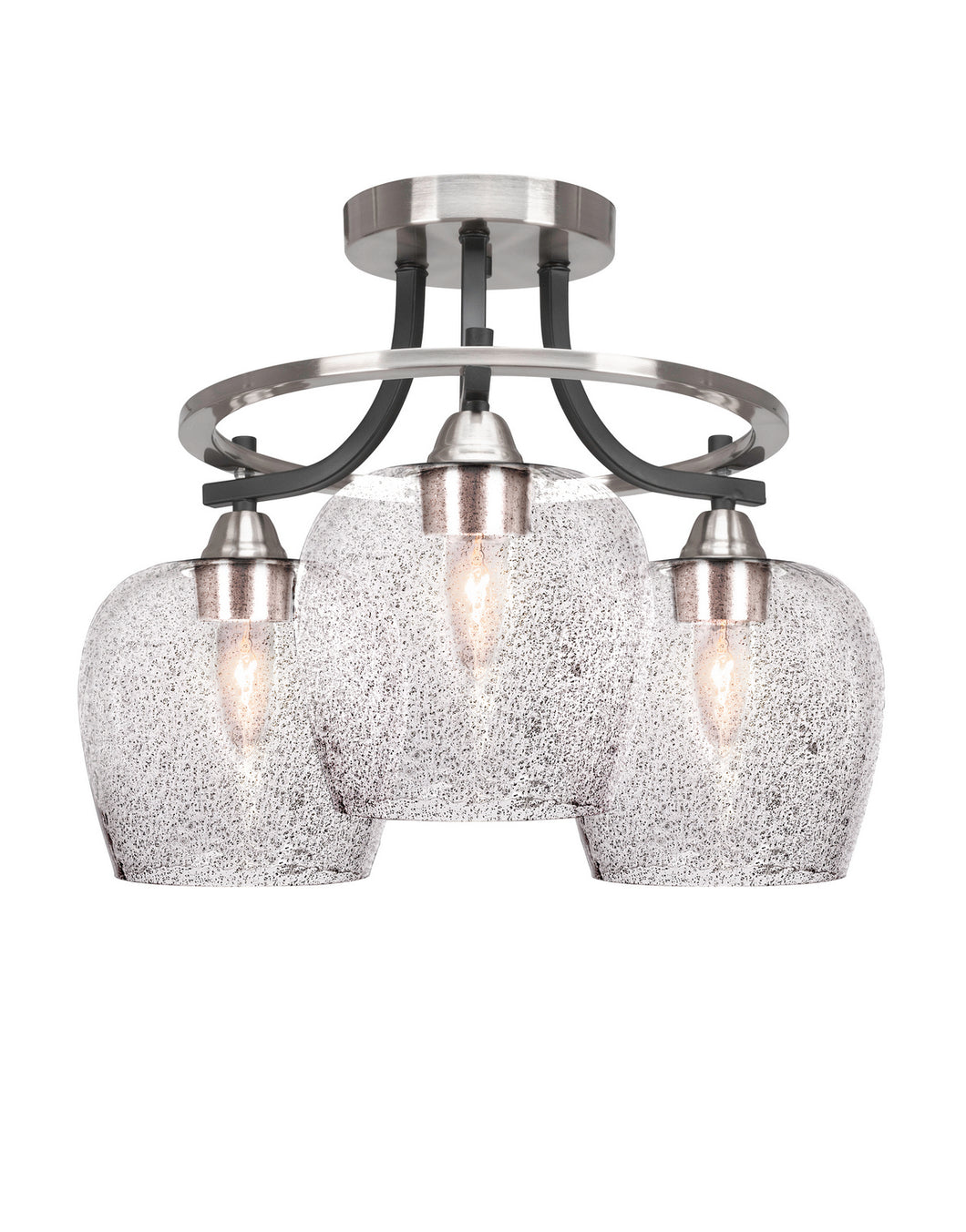 Toltec Lighting - 3417-MBBN-4812 - Three Light Semi-Flush Mount - Paramount