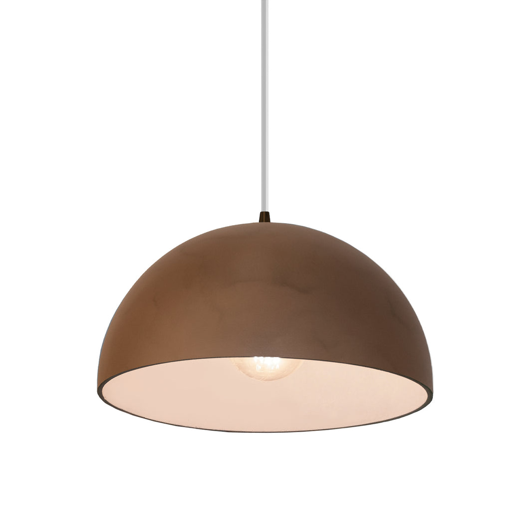 Justice Designs - CER-6250-TERA-DBRZ-WTCD - One Light Pendant - Radiance