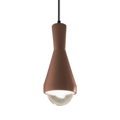 Justice Designs - CER-6520-CLAY-MBLK-BKCD - One Light Pendant - Radiance