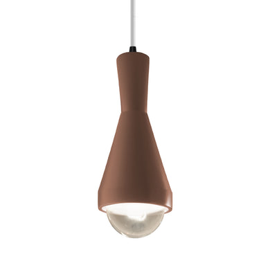 Justice Designs - CER-6520-CLAY-MBLK-WTCD - One Light Pendant - Radiance