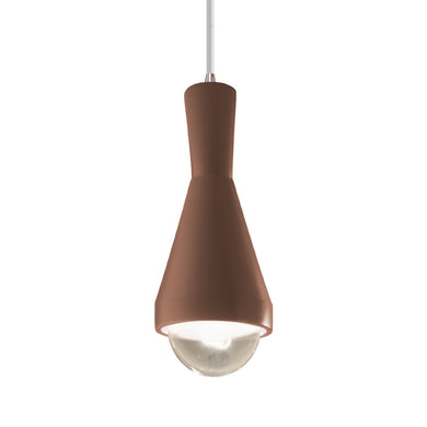 Justice Designs - CER-6520-CLAY-NCKL-WTCD - One Light Pendant - Radiance