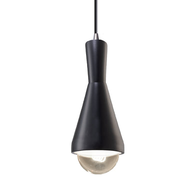 Justice Designs - CER-6520-CRB-CROM-BKCD - One Light Pendant - Radiance