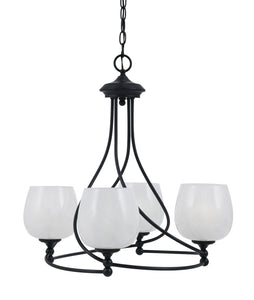 Toltec Lighting - 904-MB-4811 - Four Light Chandelier - Capri