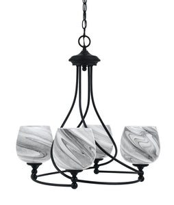 Toltec Lighting - 904-MB-4819 - Four Light Chandelier - Capri