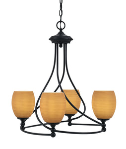 Toltec Lighting - 904-MB-625 - Four Light Chandelier - Capri