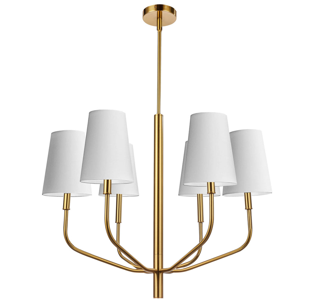 Dainolite Ltd - ELN-286C-AGB-790 - Six Light Chandelier - Eleanor