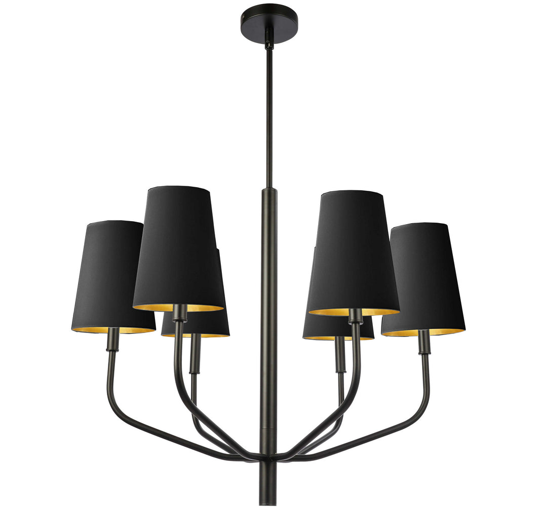 Dainolite Ltd - ELN-286C-MB-698 - Six Light Chandelier - Eleanor