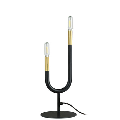 Dainolite Ltd - WAN-172T-MB-AGB - Two Light Table Lamp - Wand