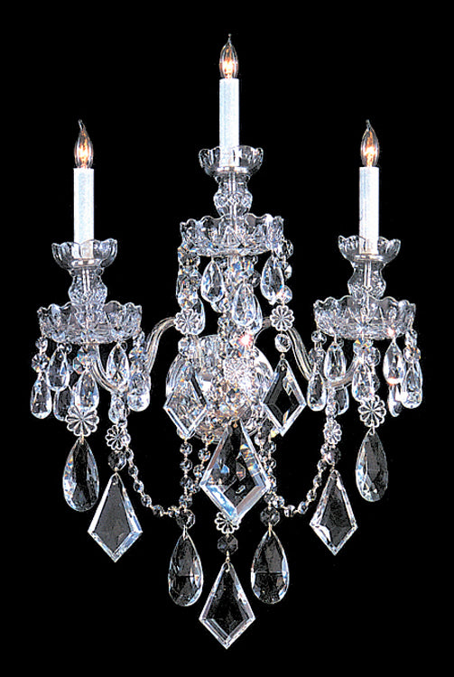 Crystorama - 1043-CH-CL-MWP - Three Light Wall Mount - Traditional Crystal