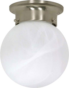 Nuvo Lighting - 60-257 - One Light Flush Mount - 6 Alabaster Ball