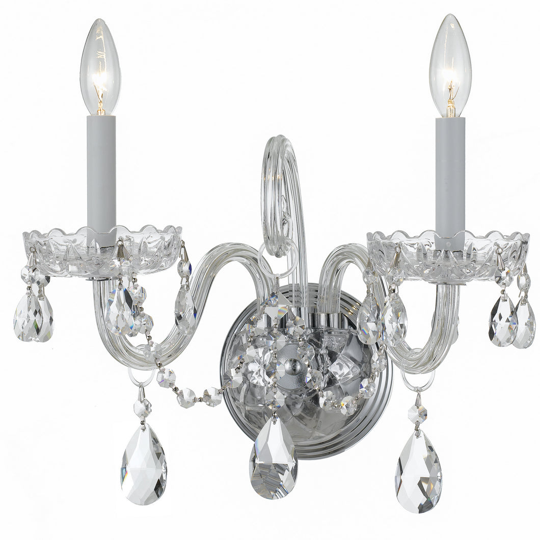 Crystorama - 1032-CH-CL-S - Two Light Wall Mount - Traditional Crystal