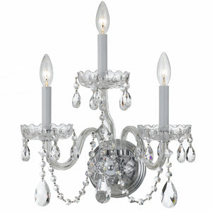 Crystorama - 1033-CH-CL-S - Three Light Wall Mount - Traditional Crystal