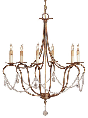 Currey and Company - 9880 - Six Light Chandelier - Crystal