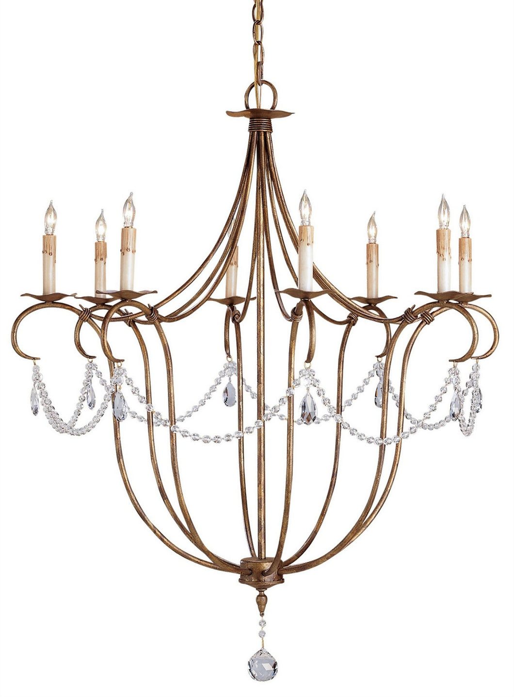 Currey and Company - 9881 - Eight Light Chandelier - Crystal