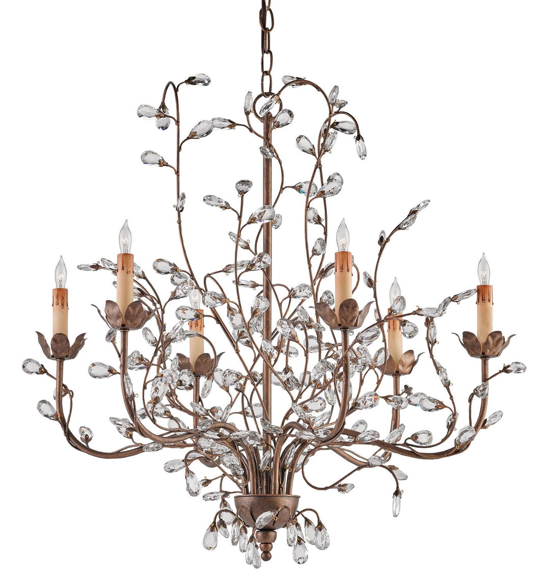 Currey and Company - 9882 - Six Light Chandelier - Crystal