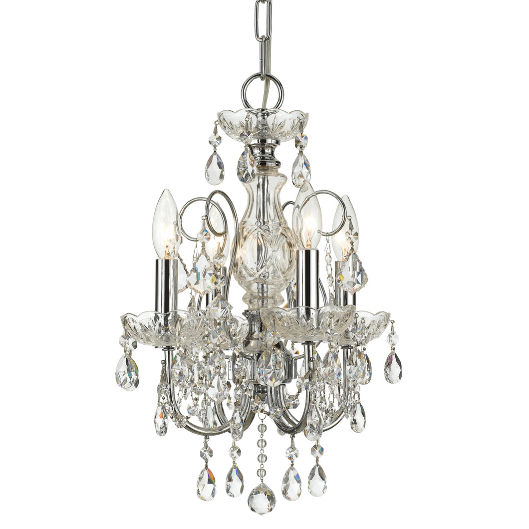 Crystorama - 3224-CH-CL-MWP - Four Light Mini Chandelier - Imperial