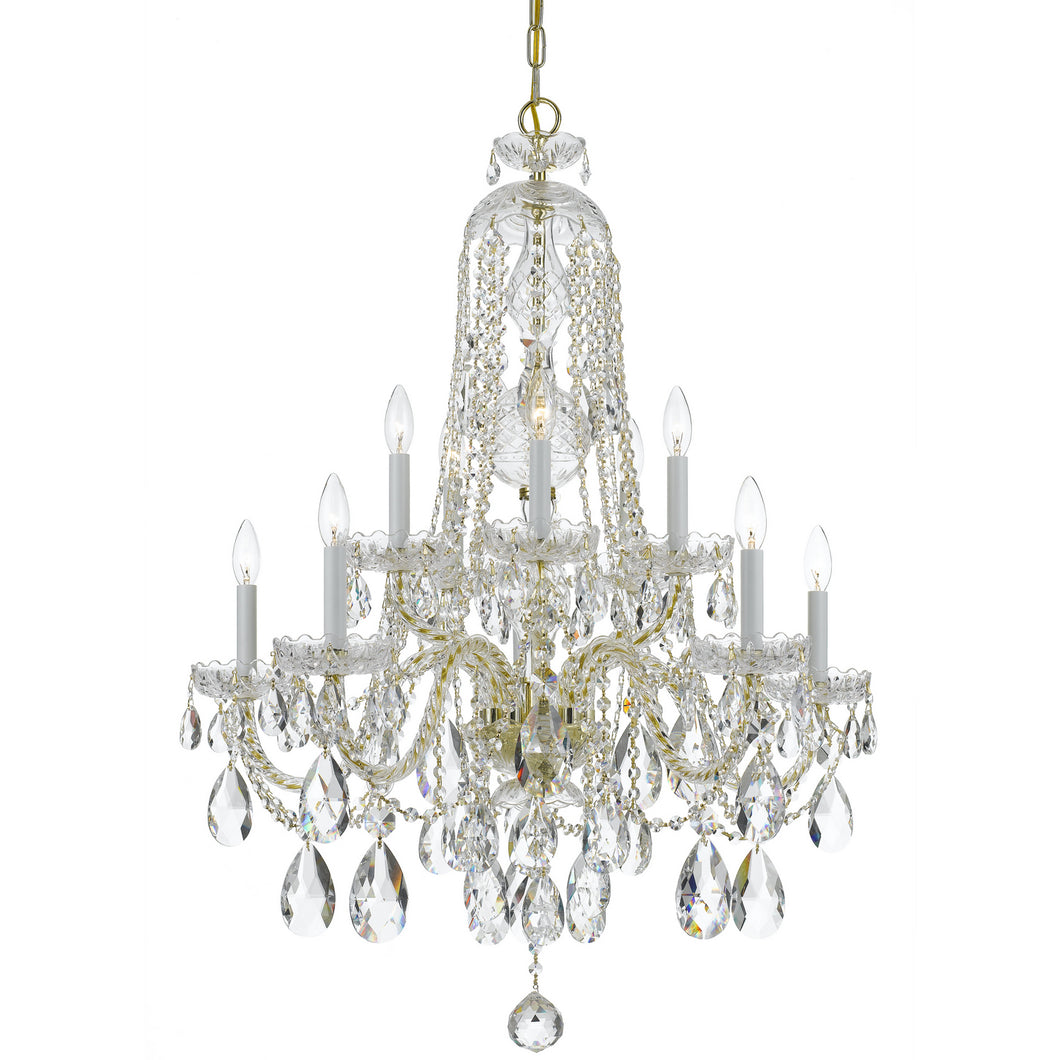 Crystorama - 1110-PB-CL-S - Ten Light Chandelier - Traditional Crystal
