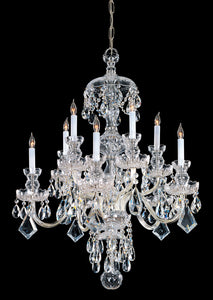 Crystorama - 1140-PB-CL-S - Ten Light Chandelier - Traditional Crystal