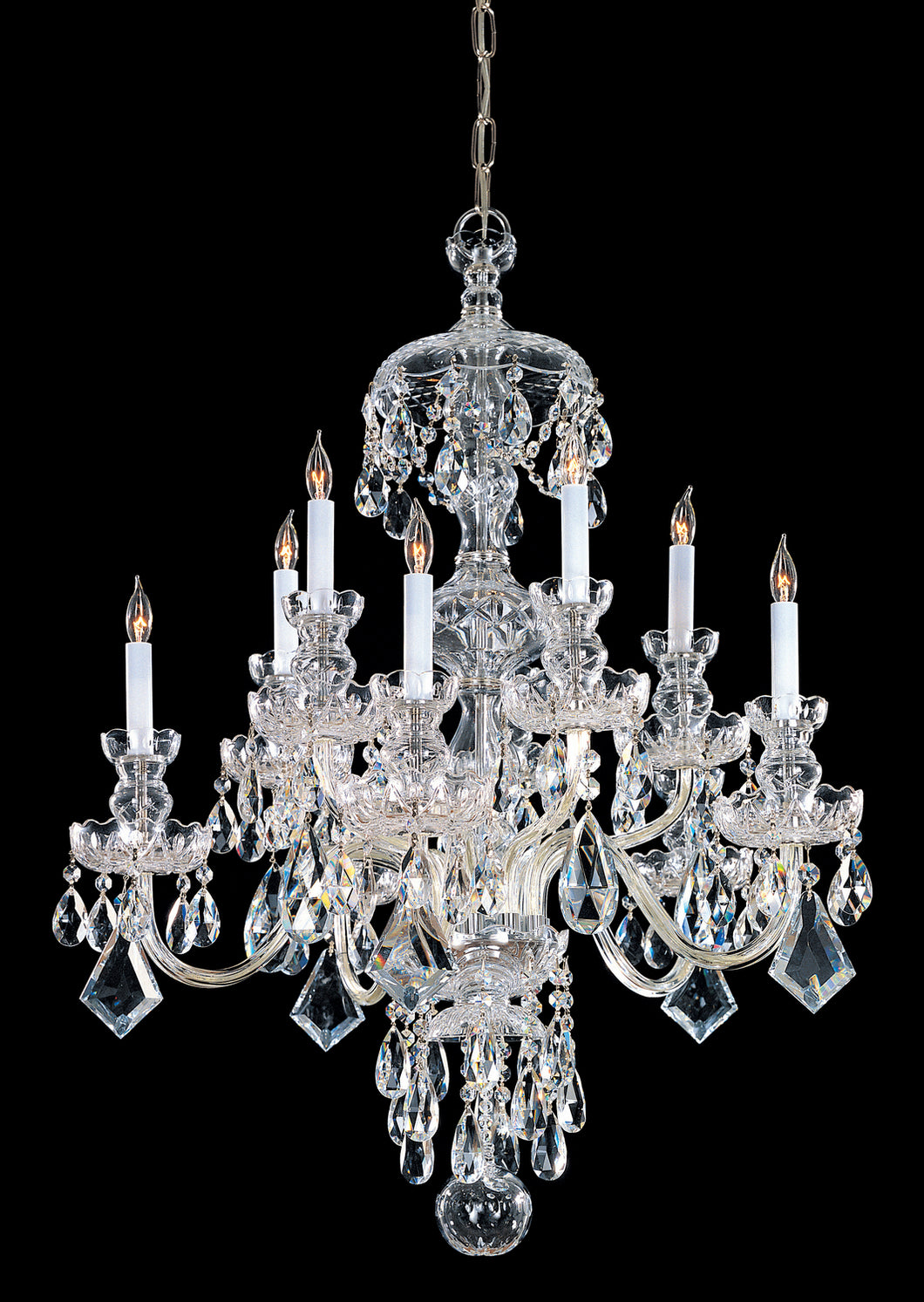 Crystorama - 1140-PB-CL-S - Ten Light Chandelier - Traditional Crystal