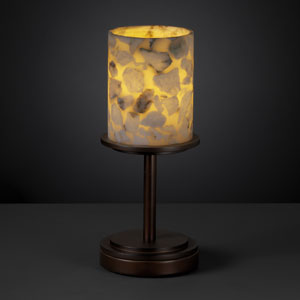 Justice Designs - ALR-8798-10-DBRZ - One Light Table Lamp - Alabaster Rocks!