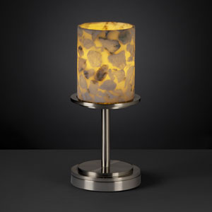 Justice Designs - ALR-8798-10-NCKL - One Light Table Lamp - Alabaster Rocks!
