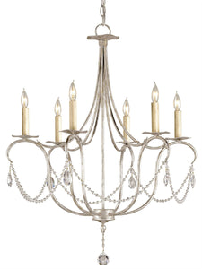 Currey and Company - 9890 - Six Light Chandelier - Crystal