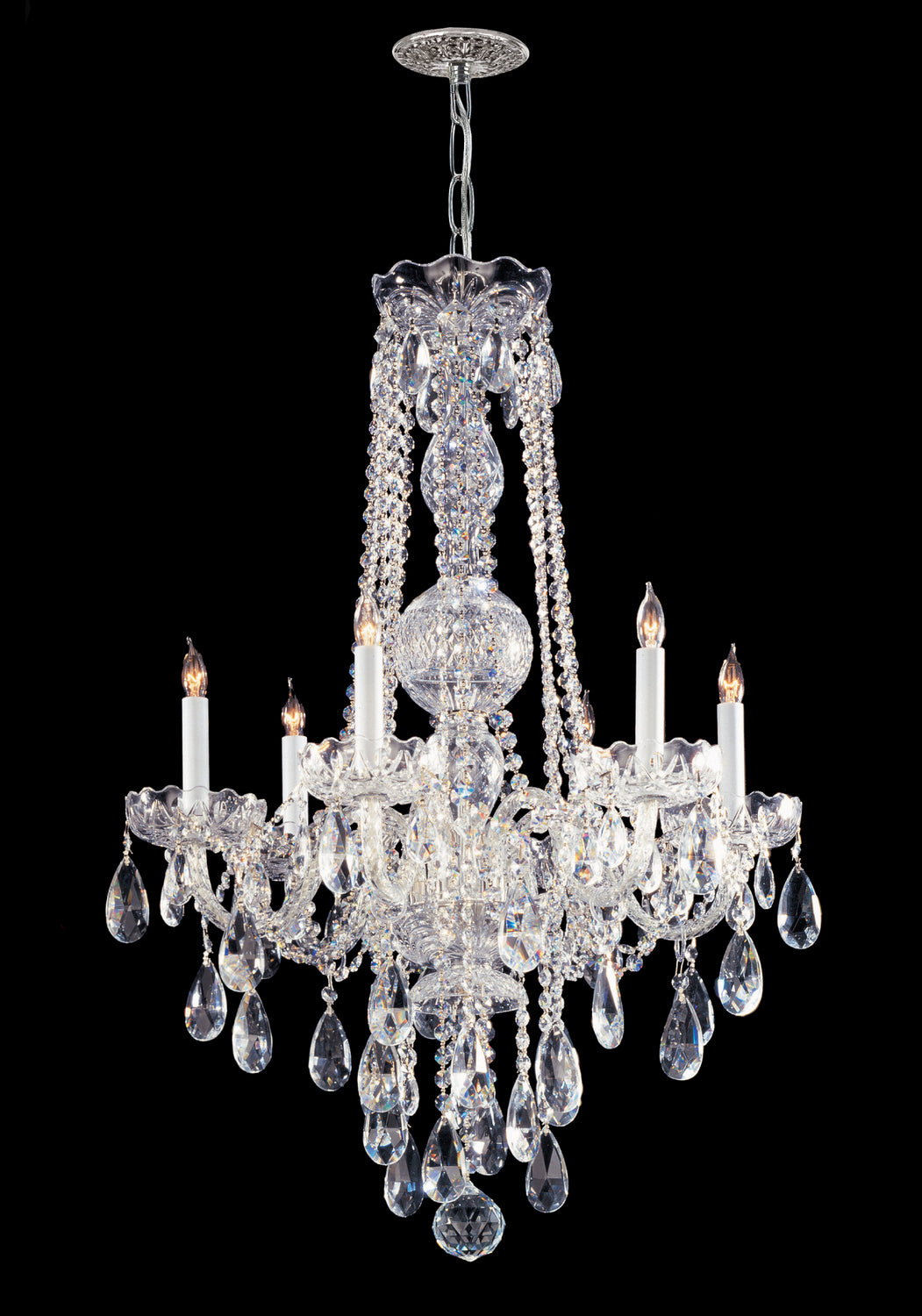 Crystorama - 1106-CH-CL-MWP - Six Light Chandelier - Traditional Crystal