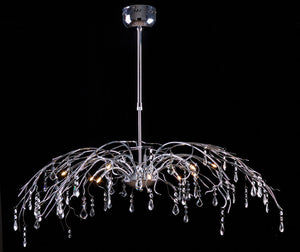 Bethel International - NL11 - 12 Light Chrome Ceiling Fixture W/Clear Crystals