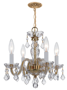Crystorama - 1064-PB-CL-S - Four Light Mini Chandelier - Traditional Crystal