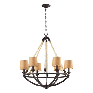 Elk Lighting - 63016-6 - Six Light Chandelier - Natural Rope