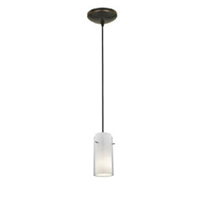 Access - 28033-1C-ORB/CLOP - One Light Pendant - Glass`n Glass Cylinder
